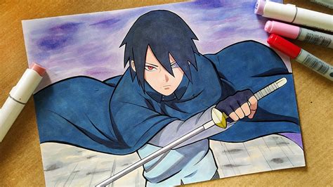 How To Draw Sasuke Uchiha Boruto Naruto Next Generations Step By