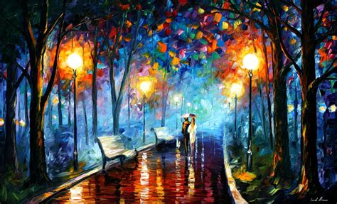 Misty Mood — Palette Knife Oil Painting On Canvas By Leonid Afremov