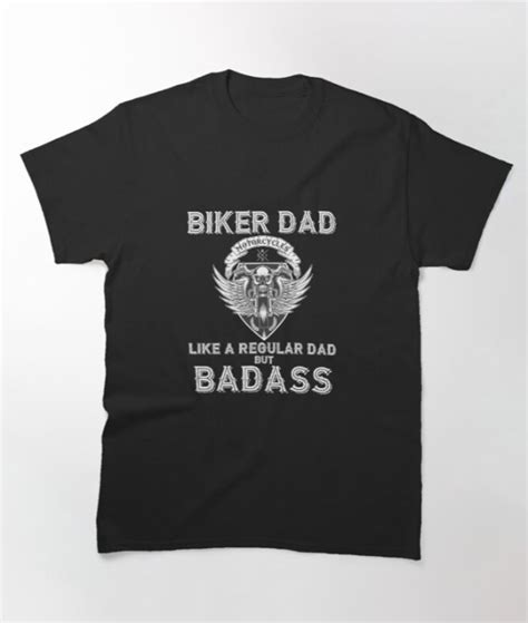Motorcycle Biker Dad Badass Skull Angel T Shirt Design 2d Full Printed