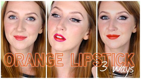 How To Wear Orange Lipstick Makeup Lookbook Natural Ombre And Smokey Youtube