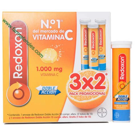 Redoxon Doble Acción Vitamina C Zinc 30 Comp Regalo 15 Comp