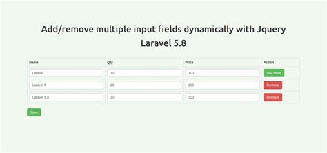 Laravel Dynamically Multiple Add Or Remove Input Fields Using Jquery Hot Sex Picture