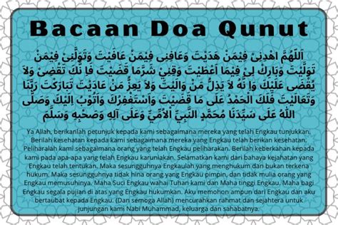 Bacaan Doa Qunut Arab Latin Dan Artinya