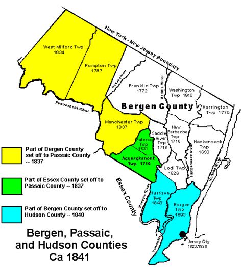 Printable Map Of Bergen County Nj