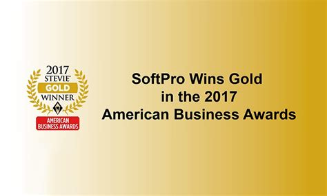 Softpro® Wins Gold In 2017 American Business Awards