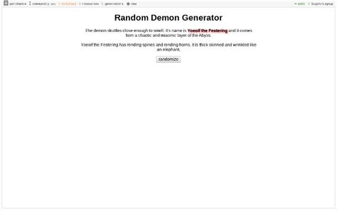 Random Demon Generator