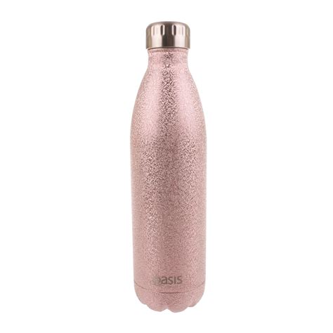 Oasis Insulated Stainless Steel Shimmer Water Bottle Blush 750ml