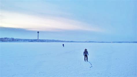 Lake Näsijärvi In January Tampere Finland Tampere Lake City Finland