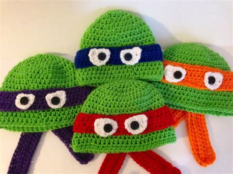 Crochet Teenage Mutants Ninja Turtles Hat Pattern