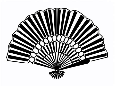 Printable Japanese Fan Coloring Sheet Coloring Page