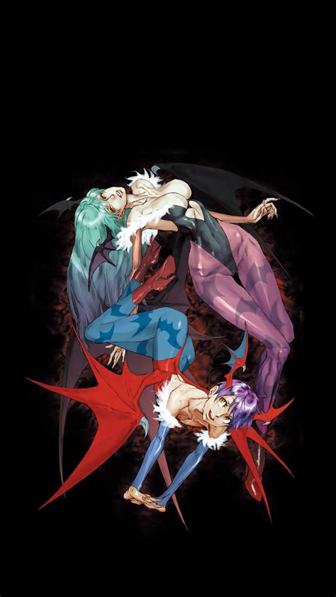 darkstalkers morrigan lilith v2 1440x2560 cat with monocle