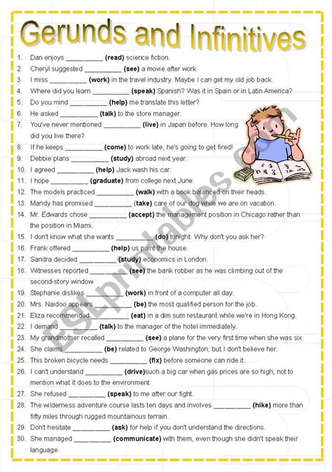 Gerunds And Infinitives Exercise Esl Worksheet By Avisli Gerund And My XXX Hot Girl