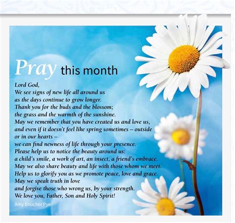 Amy Boucher Pye Prayer For April From Woman Alive