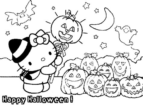 She loves animals and birds. Hello Kitty Happy Halloween Coloring Pages >> Disney ...