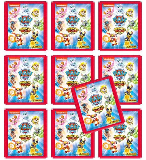 Panini Paw Patrol Mighty Pups Stickers 10 Packets Stickerpoint