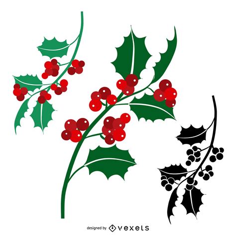 Christmas Mistletoe Styles Set Vector Download