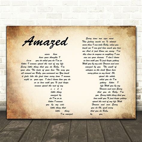 Lonestar Amazed Man Lady Couple Song Lyric Quote Printwedding