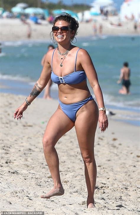 Chanel West Coast Flaunts Her Head To Toe Tan As She Frolics Around Miami Beach In A Lavender
