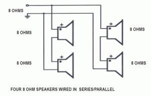 Can i just wire the v30s in series and leave the 2 other speakers in parallel and connect all four leads to the single input? SERIES & PARALLEL SPEAKER WIRING