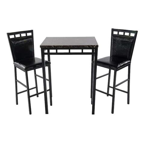 Home Source Industries Home Source Eric 3 Piece Bistro Set With Counter