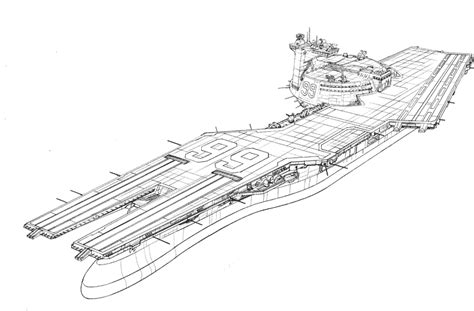 Aircraft Carrier Coloring Pages Sketch Coloring Page