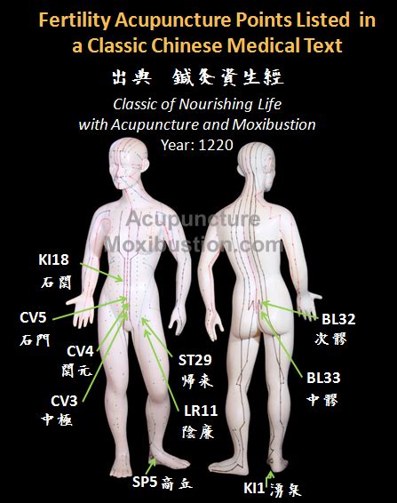 Fertility Acupuncture Points In Ancient Chinese Medical Texts