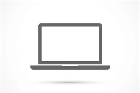 Laptop Icon Flat Graphic Free Download
