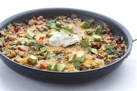 The recipe makes four servings, although my husband and i have no problem polishing off the whole thing ourselves. skillet full of diabetic friendly Mexican spiced ...