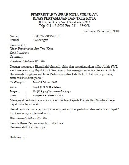 Contoh Surat Dinas PDF - RUANG-SIPIL