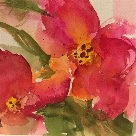 Loose Watercolor Flower Loose Watercolor Flowers Painter Abstract