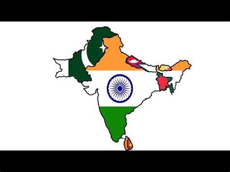 Indian Subcontinent Flag Map Speed Art YouTube