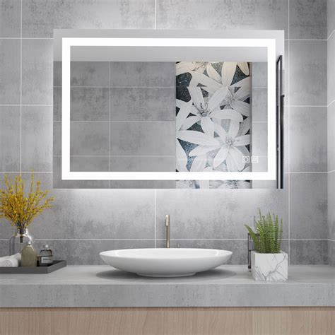Buy Miqu 600 X 800 Mm Led Illuminated Bathroom Mirror Without Shaver Socket Backlit Light Up