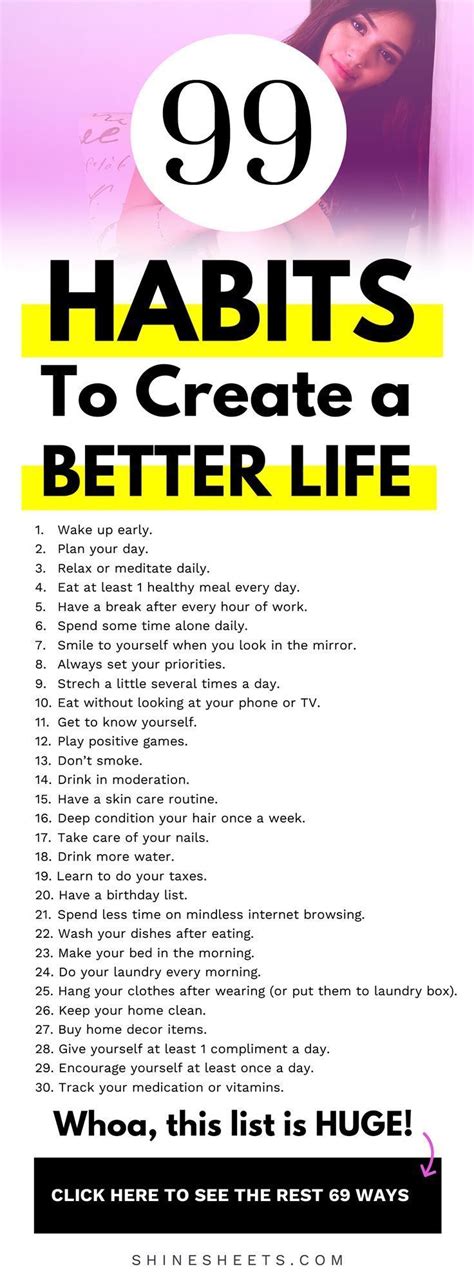 99 Habits For a Better Life + FREE Printable Checklist ...