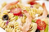 Stir in imitation crabmeat and shrimp. Seafood Pasta Salad Recipes and Preparation
