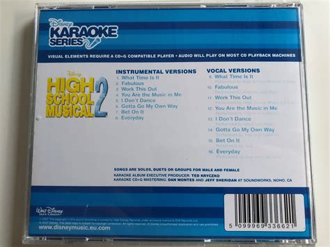 High School Musical 2 Disney Karaoke Series Walt Disney Records