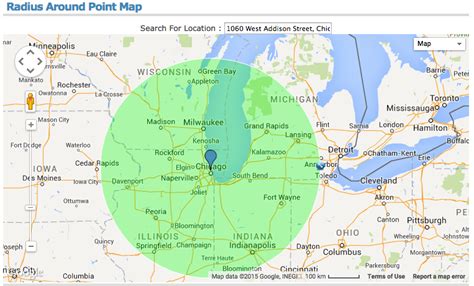 Radius Around A Point On A Map In Google Maps Topographic Map Of Usa