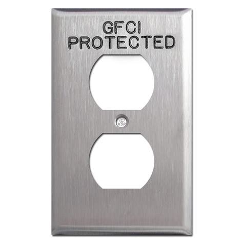 Engraved Gfci Protected Duplex Outlet Covers For Critical Locations