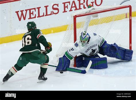 Vancouver Canucks Goalie Anders Nilsson 31 Stops A Goal Attempt By