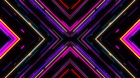 Motion Graphic Background Vj Neon Lights Tunnel Footage