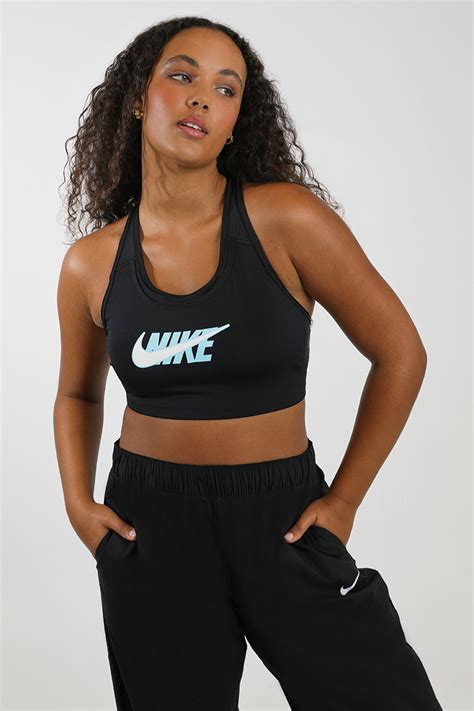 Nike Dri Fit Swoosh Icon Clash Sports Bra Blackblackdk Smoke Grey