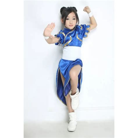 For Kids Anime Chun Li Kid Cosplay Dress Costume Girls Children Dress