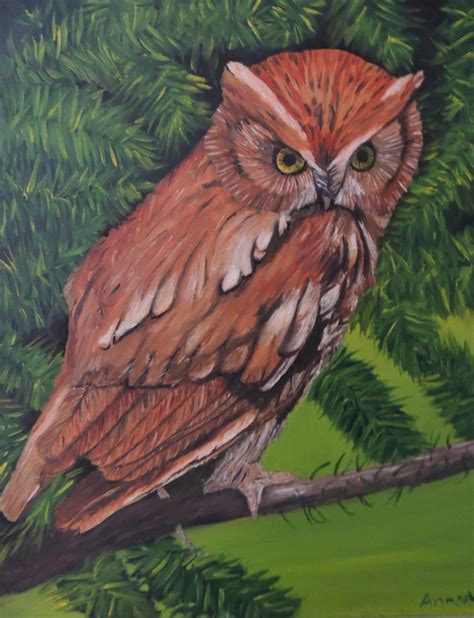 Owl Oil Painting By Alotis On Deviantart