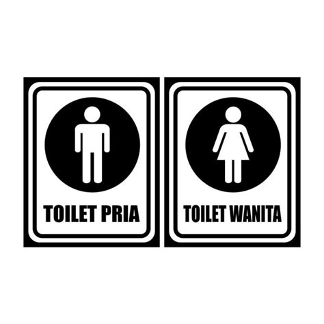 Jual Toilet Pria Wanita Sign Rambu K Stiker Shopee Indonesia