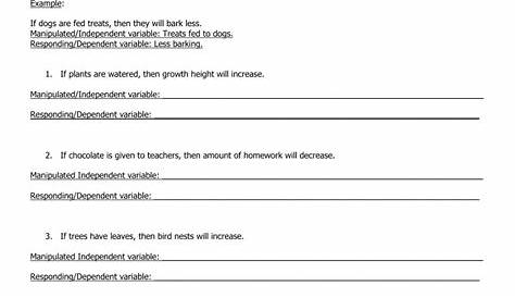 hypothesis and variables worksheets answer key