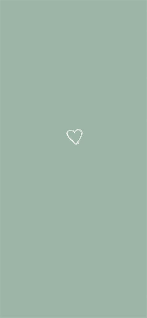 35 Sage Green Aesthetic Wallpapers Heart Layered Wallpaper Idea