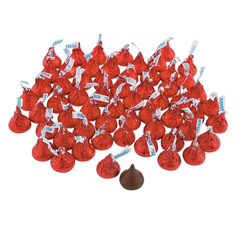 Red Bulk Hershey Kisses 4lb Edibles 400 Pieces
