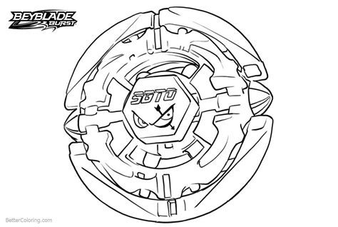 Beyblade Burst Coloring Pages Black And White Free Printable Coloring