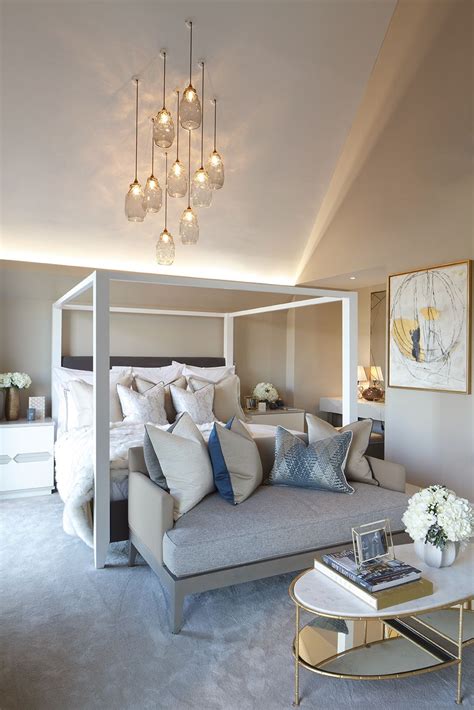 Fulham Riverside Interior Design Glamourous Bedroom Elegant Bedroom