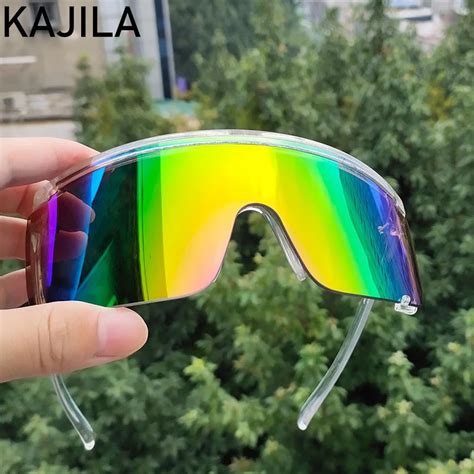 Oversized Sports Sunglasses Men 2021 Luxury Brand Windproof Rectangle Sun Glasses For Women