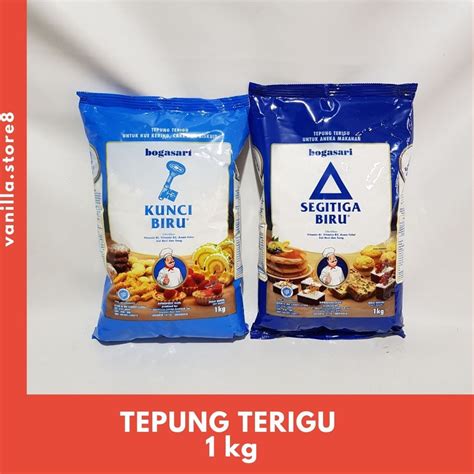 Tepung Terigu Segitiga Biru Kunci Biru 1kg Shopee Indonesia